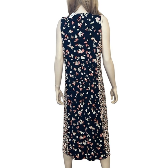 J. Jill Maxi Midi Dress Floral Rayon Patchwork Sleeveless Versatile Pretty - Picture 12 of 16